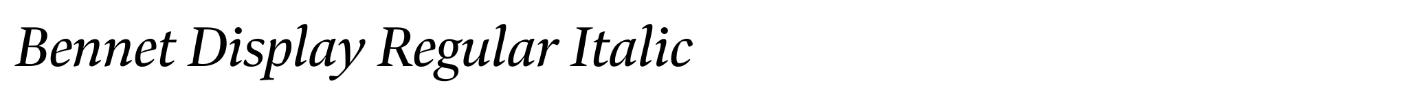 Bennet Display Regular Italic image